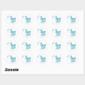 SPA KIT Teal Persoonlijke Aangepaste Cadeaubox Ronde Sticker (Vel)