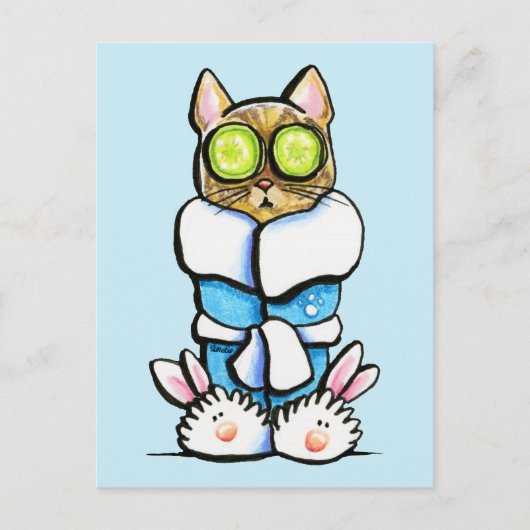 Spa Kitty Cat Briefkaart (Voorkant)