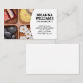 Spa | Kruidenoliën en badzout stenen Visitekaartje (Voorkant / Achterkant)