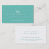 Spa lotus logo retraite visitekaartje (Voorkant / Achterkant)