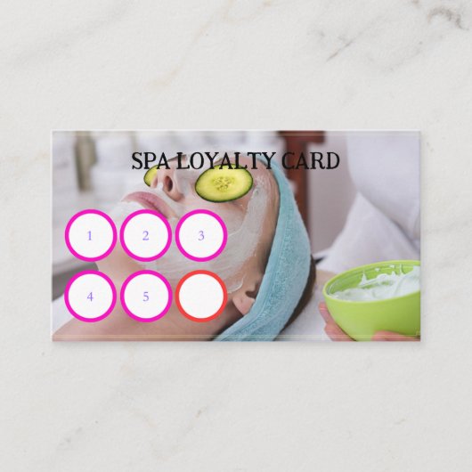 SPA LOYALITEIT KAART VISITEKAARTJE (Voorkant)