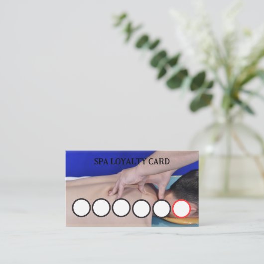 SPA LOYALITEITSKAART VISITEKAARTJE (Staand voorkant)