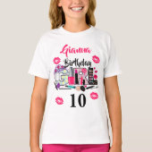 Spa make up Birthday Girl | aangepaste leeftijd T-shirt (Voorkant)
