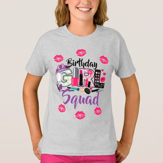Spa make up Squad Birthday Girl T-shirt (Voorkant)