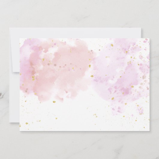 Spa Make-up Verjaardag Roze Glitz & Glam Party Fot Kaart (Achterkant)