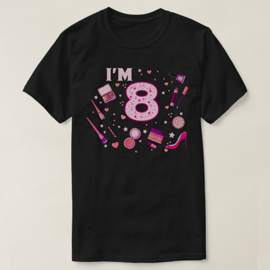Spa Makeup 8th Birthday for Little Girl Manicure N T-shirt (Design voorkant)