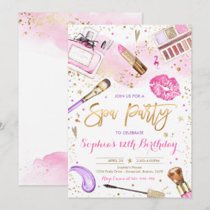 Spa Makeup Birthday Party Blush Pink Glam Party in Kaart