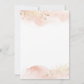 Spa Makeup Birthday Party Blush Pink Glam Party Kaart (Achterkant)