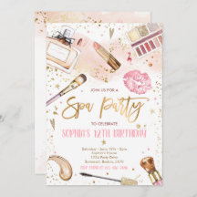 Spa Makeup Birthday Party Blush Pink Glam Party