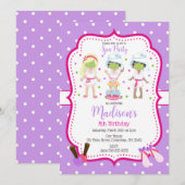 Spa Makeup Birthday Party Invitation Kaart (Voorkant / Achterkant)