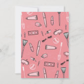Spa Makeup Birthday Party Invitation Kaart (Achterkant)