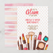 Spa Makeup Birthday Party Kaart (Voorkant / Achterkant)