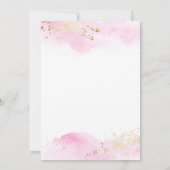 Spa Makeup Birthday Party Pink Glitz & Glam Party Kaart (Achterkant)