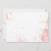 Spa Makeup Birthday Party Pink Glitz & Glam Party Kaart (Achterkant)