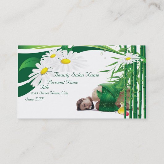 Spa, Massage Beauty Salon Visitekaartje (Voorkant)