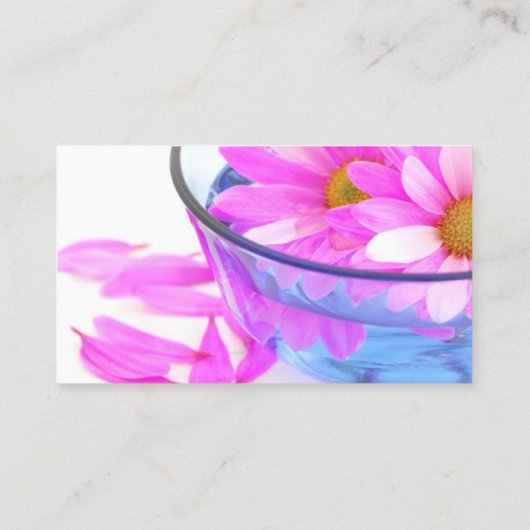 Spa Massage Bloemen Visitekaartje (Achterkant)