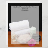 Spa/Massage/pedicure Salon Scene Black/Color Briefhoofd Sjabloon (Voorkant / Achterkant)