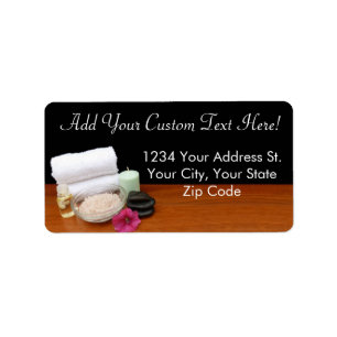 Spa/Massage/pedicure Salon Scene Black/Color Etiket