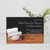 Spa/Massage/pedicure Salon Scene Black/Color Kaart (Staand voorkant)