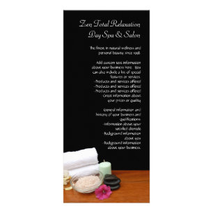 Spa/Massage/pedicure Salon Scene Black/Color Reclamekaart