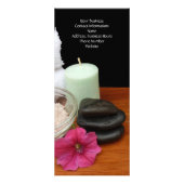 Spa/Massage/pedicure Salon Scene Black/Color Reclamekaart (Achterkant)