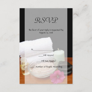 Spa/Massage/pedicure Salon Scene Black/Color RSVP Kaartje