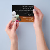 Spa/Massage/Pedicure Salon Scene Zwart/Kleur Flyer (Hand)