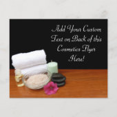Spa/Massage/Pedicure Salon Scene Zwart/Kleur Flyer (Achterkant)