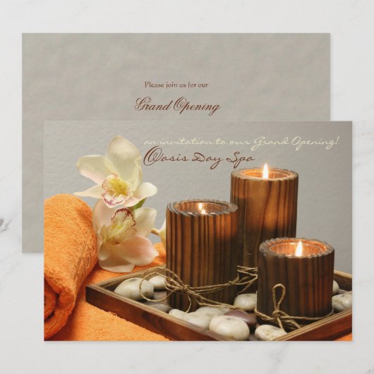 Spa, massage, relaxatie kaart (Voorkant / Achterkant)