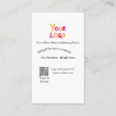 Spa massage salon discount offer services contact  visitekaartje (Achterkant)