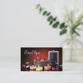 Spa Massage Salon Visitekaartje Candles (Staand voorkant)