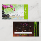 Spa Massage Salon Visitekaartje Green Afsprakenkaartje (Voorkant / Achterkant)