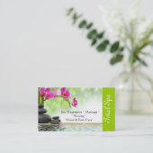 Spa Massage Salon Visitekaartje Green Afsprakenkaartje (Staand voorkant)