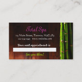 Spa Massage Salon Visitekaartje Green Afsprakenkaartje (Achterkant)