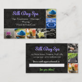 Spa Massage Salon Visitekaartje Royal Blue Black Afsprakenkaartje (Voorkant / Achterkant)