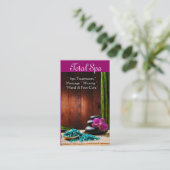 Spa Massage Salon Visitekaartje Therapy Afsprakenkaartje (Staand voorkant)