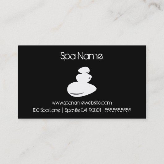 Spa Massage Stones Coupon Cards (Voorkant)