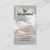 Spa Massage Therapeut Script Afsprakenkaartje (Achterkant)