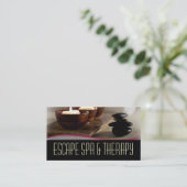 Spa Massage Therapist Clinic Wellness Business Visitekaartje (Staand voorkant)