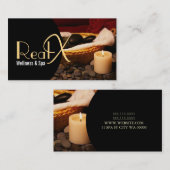 Spa Massage Therapist Clinic Wellness Business Visitekaartje (Voorkant / Achterkant)
