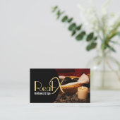 Spa Massage Therapist Clinic Wellness Business Visitekaartje (Staand voorkant)