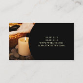 Spa Massage Therapist Clinic Wellness Business Visitekaartje (Achterkant)