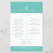 Spa-massage wellnesscentrum aqua-promofolder flyer (Achterkant)