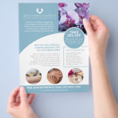 Spa-massage wellnesscentrum behandeling promo flye flyer (Hand)