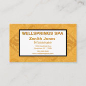 Spa Masseuse Gold Visitekaartje (Voorkant)