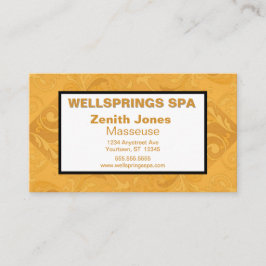 Spa Masseuse Gold Visitekaartje