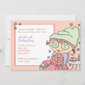 Spa Meisje Uitnodigingen Manicure Party (Voorkant)