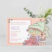 Spa Meisje Uitnodigingen Manicure Party (Staand voorkant)