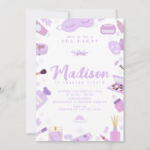 Spa Meisje Verjaardagsfeest bewerkbare uitnodiging (Voorkant)