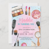 SPA meisje verjaardagsfeestje uitnodigen, SPA vier Kaart (Voorkant)
